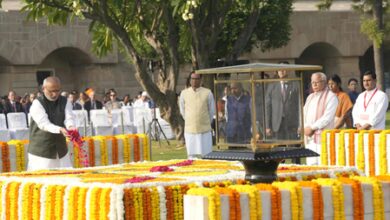 V-P Radhakrishnan pays tributes to Mahatma Gandhi, Shastri, K. Kamaraj