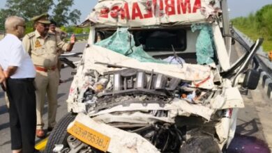 Four killed as ambulance carrying soldier’s remains crashes into truck in UP Four killed as ambulance carrying soldier’s remains crashes into truck in UP