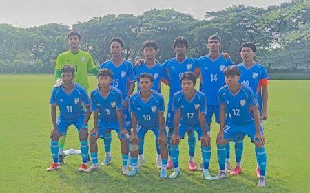 India U17 men share spoils with Myanmar in first friendly India U17 men share spoils with Myanmar in first friendly