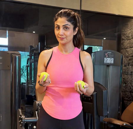 Shilpa Shetty doles out Monday motivation, shows off her focus and coordination with ball exercises Shilpa Shetty doles out Monday motivation, shows off her focus and coordination with ball exercises