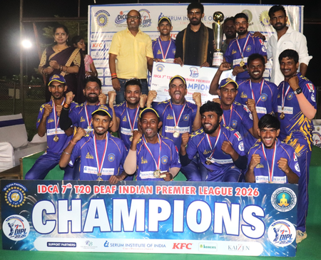 Kolkata Warriors crowned champions of Deaf Indian Premier League 2026