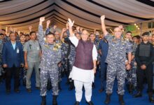 Rajnath Singh attends Barakhana at Eastern Naval Command, lauds Navy personnel