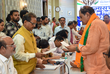 BJP wins eight, SP two of UP’s 10 Rajya Sabha seats unopposed BJP wins eight, SP two of UP’s 10 Rajya Sabha seats unopposed