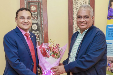 Union Minister Bhupendra Yadav arrives in Fiji to attend Pre-COP discussions