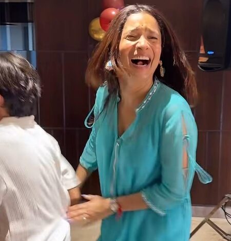 Ankita Lokhande dances with Arjun Bijlani’s son Ayaan, he shies away and runs off mid-dance