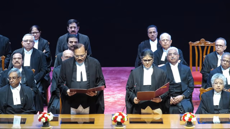 CJI Surya Kant administers oath to three new Supreme Court judges CJI Surya Kant administers oath to three new Supreme Court judges