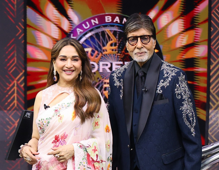 Madhuri Dixit on reuniting with Amitabh Bachchan on KBC stage: ‘That familiar camaraderie came back’