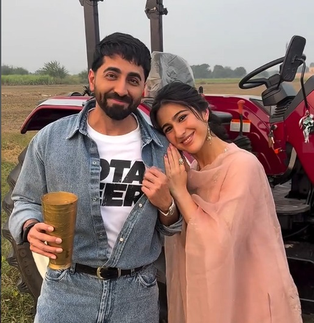 Ayushmann Khurrana enjoys lassi as Sara Ali Khan embraces Punjabi culture