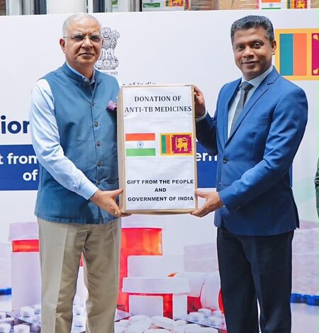India hands over three tonnes of anti-tuberculosis medicines to Sri Lanka India hands over three tonnes of anti-tuberculosis medicines to Sri Lanka