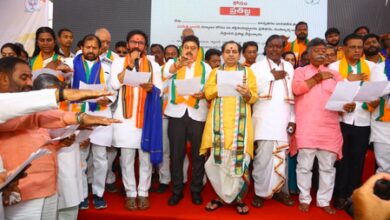 Telangana BJP leaders take Viksit Bharat pledge