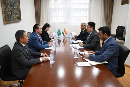 India and Kazakhstan vow to strengthen forward-looking partnership India and Kazakhstan vow to strengthen forward-looking partnership