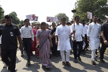 Gujarat leaders mark PM Modi’s 25 years in public life with ‘Seva Jyoti Yatras’ across state Gujarat leaders mark PM Modi’s 25 years in public life with ‘Seva Jyoti Yatras’ across state