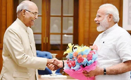 PM Modi thanks former President Ram Nath Kovind for greetings on 25 years of public service PM Modi thanks former President Ram Nath Kovind for greetings on 25 years of public service