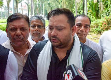 Tejashwi Yadav accuses Bihar govt of ‘misusing’ police against RJD candidate
