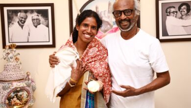 Rajinikanth meets star athlete Vithya Ramraj in person; congratulates her for her performance in Asian Games
