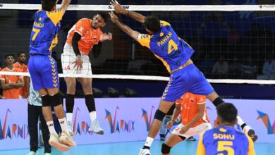 Volleyball: Ayodhya Garjan edge Garvi Gujjus; Bengaluru Smashers sweep Hooghly Hitters