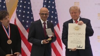 Nadella thanks Trump for top US tech honour Nadella thanks Trump for top US tech honour