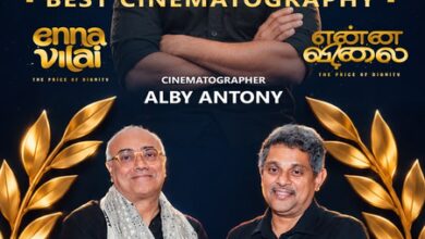 Nimisha Sajayan’s Tamil film ‘Enna Vilai’ wins Award for Best Cinematography at Atlanta Indian Film Festival (AIFF)