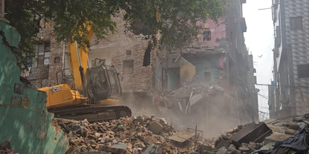 Demolition drive carried out in Delhi’s Seemapuri following building collapse Demolition drive carried out in Delhi’s Seemapuri following building collapse