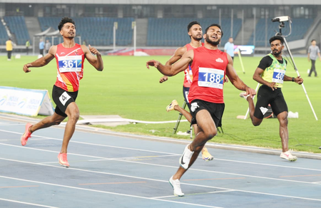 Sprinter Manikanta Hoblidhar overcomes stomach cramps, wins 100m gold Sprinter Manikanta Hoblidhar overcomes stomach cramps, wins 100m gold