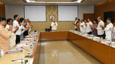 Gujarat Cabinet passes resolution marking PM Modi’s 25 years in public service Gujarat Cabinet passes resolution marking PM Modi’s 25 years in public service