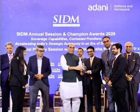 Adani Defence wins ‘SIDM Champion Award 2026’ for export performance Adani Defence wins ‘SIDM Champion Award 2026’ for export performance