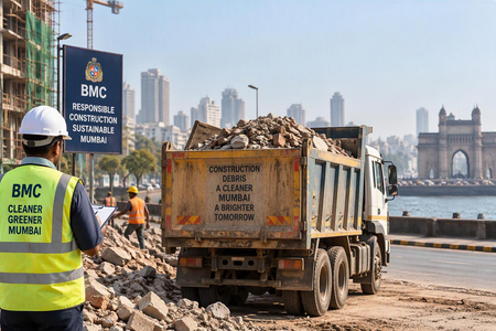 BMC to crack down on illegal debris disposal, impose Rs 25,000 fine for tracking violations BMC to crack down on illegal debris disposal, impose Rs 25,000 fine for tracking violations