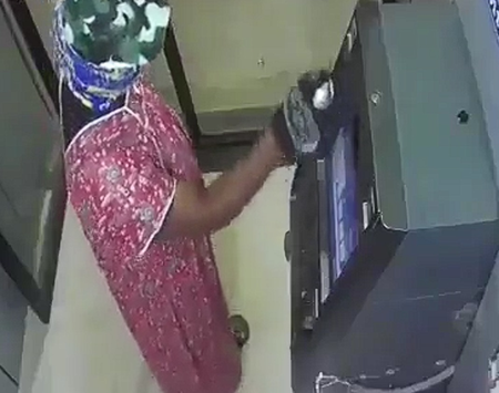 Ambulance-borne thieves wearing nighties target ATM in Telangana Ambulance-borne thieves wearing nighties target ATM in Telangana