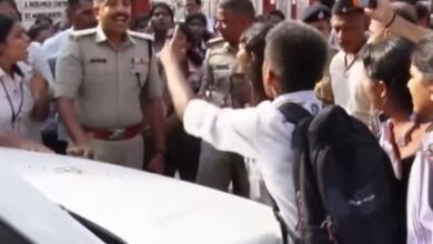 Protest against exams during Dasara holidays in K’taka college, students detained Protest against exams during Dasara holidays in K’taka college, students detained