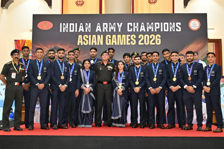 COAS Dhiraj Seth felicitates Army athletes for 20-medal haul at Asian Games COAS Dhiraj Seth felicitates Army athletes for 20-medal haul at Asian Games