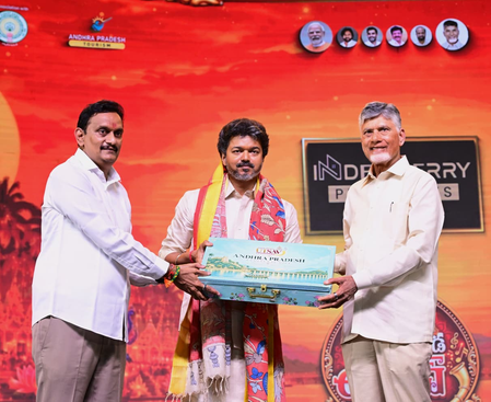 Tamil Nadu CM Vijay participates in Vijayawada Utsav 2.0 Tamil Nadu CM Vijay participates in Vijayawada Utsav 2.0