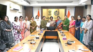 BJP Mahila Morcha delegation meets NCW chief, seeks action against Congress MP in sexual harassment case BJP Mahila Morcha delegation meets NCW chief, seeks action against Congress MP in sexual harassment case