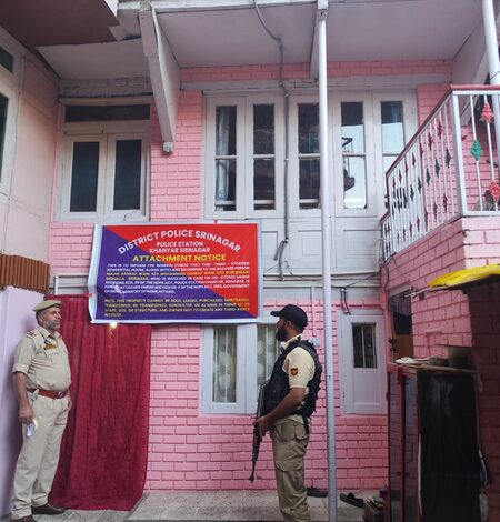 Properties worth over Rs 13.43 crore attached in Srinagar during anti-drug campaign