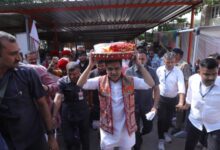 Gujarat Dy CM Harsh Sanghavi offers prayers at Chotila, joins police families’ Garba