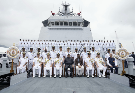 V-P Radhakrishnan commissions Navy’s first indigenous multi-purpose vessel Samarthak V-P Radhakrishnan commissions Navy’s first indigenous multi-purpose vessel Samarthak
