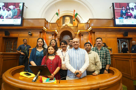 Delhi Speaker Vijender Gupta interacts with 170 students from J&K, 5 states Delhi Speaker Vijender Gupta interacts with 170 students from J&K, 5 states