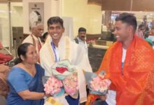 Sailors Manu, Prince feted for winning silver in Asian Games at reception in Ernakulam Sailors Manu, Prince feted for winning silver in Asian Games at reception in Ernakulam