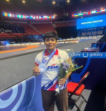 Amruta Pujari wins silver in women’s 72kg in Under-23 Wrestling World Championship Amruta Pujari wins silver in women’s 72kg in Under-23 Wrestling World Championship