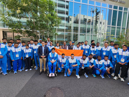 Embassy of India officials meet and extend support to the Indian contingent at Asian Para Games Embassy of India officials meet and extend support to the Indian contingent at Asian Para Games