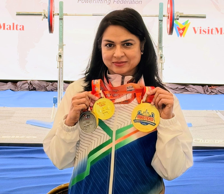 IRS officer Ekta Bishnoi clinches three gold medals at World Masters Classic Powerlifting C’ship IRS officer Ekta Bishnoi clinches three gold medals at World Masters Classic Powerlifting C’ship