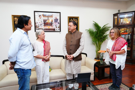 International filmmakers meet U’khand CM Dhami, discuss ‘The Beatles’ project International filmmakers meet U’khand CM Dhami, discuss ‘The Beatles’ project