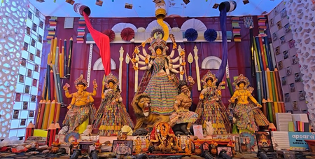 Chhattisgarh: Notebooks and pens used in Durga Pandal to be distributed among children Chhattisgarh: Notebooks and pens used in Durga Pandal to be distributed among children