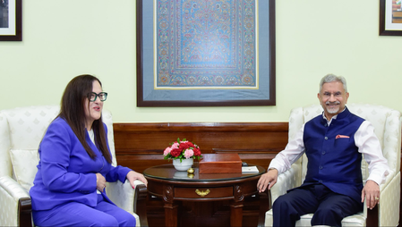 EAM Jaishankar meets outgoing Greek envoy Koutsomitopoulou, appreciates her contributions to ties EAM Jaishankar meets outgoing Greek envoy Koutsomitopoulou, appreciates her contributions to ties