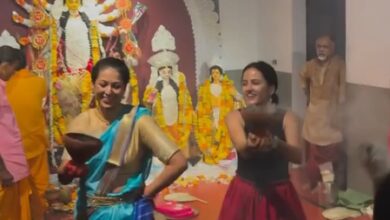 Lisa Ray witnesses Bengali community’s beautiful ‘Pujo Bari’ in Goa with her twin daughters