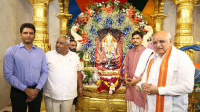 Gujarat CM offers prayers at temple ahead of traditional Palli Yatra Gujarat CM offers prayers at temple ahead of traditional Palli Yatra