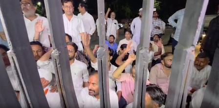 Rajasthan Cong leaders stage all-night sit-in, seek FIR in alleged assault on NSUI worker Rajasthan Cong leaders stage all-night sit-in, seek FIR in alleged assault on NSUI worker