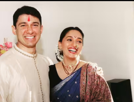 Madhuri Dixit reveals she wore her grandmother’s traditional Nauvari saree at her wedding 27 years ago Madhuri Dixit reveals she wore her grandmother’s traditional Nauvari saree at her wedding 27 years ago