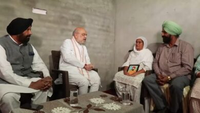 HM Shah meets family of slain anti-drug activist Vikramjeet Singh in Punjab’s Gurdaspur