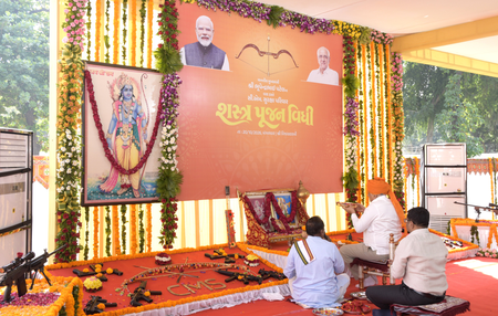 Gujarat CM performs traditional ‘Shastra Puja’, stresses duty and righteous action