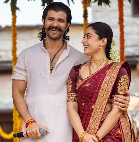Vijay Deverakonda, Rashmika Mandanna celebrate their first Dussehra together Vijay Deverakonda, Rashmika Mandanna celebrate their first Dussehra together